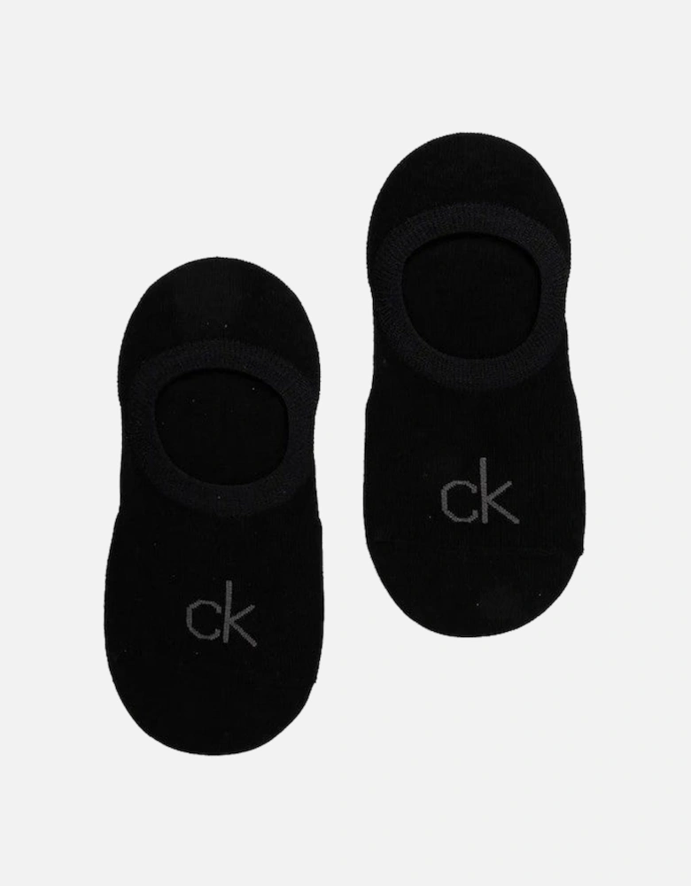 2 Pack Womens No-Show Footie Socks Black