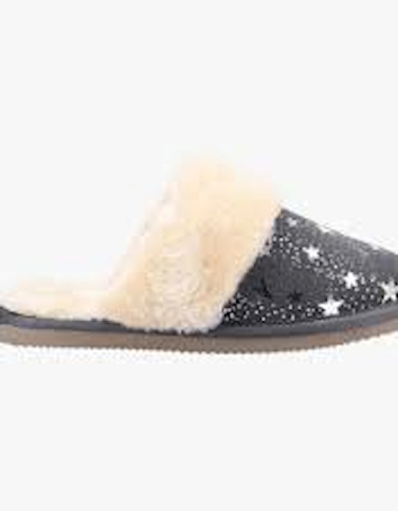 ARIANNA STAR Womens Suede Slippers Grey