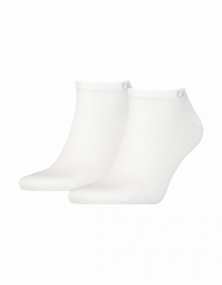 2 Pack Mens Ankle Trainer Socks White