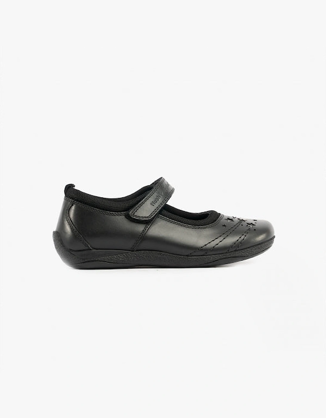 AMBER JUNIOR Girls Leather School Shoes Black