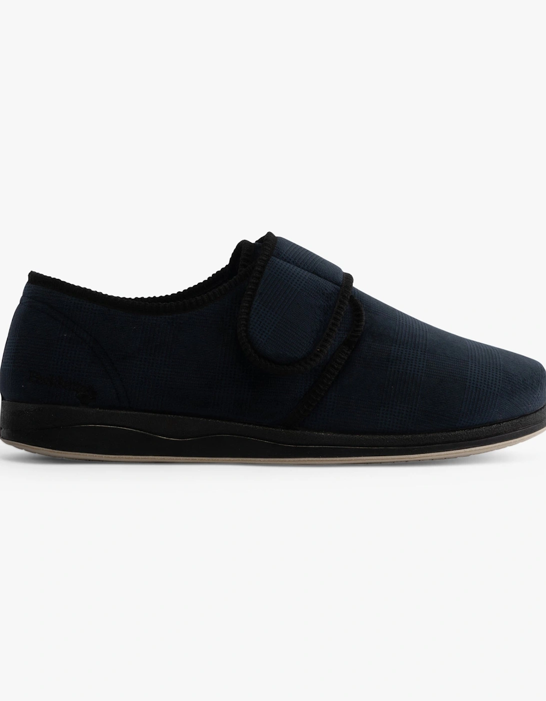 CHARLES Mens Slippers Navy Checked, 5 of 4