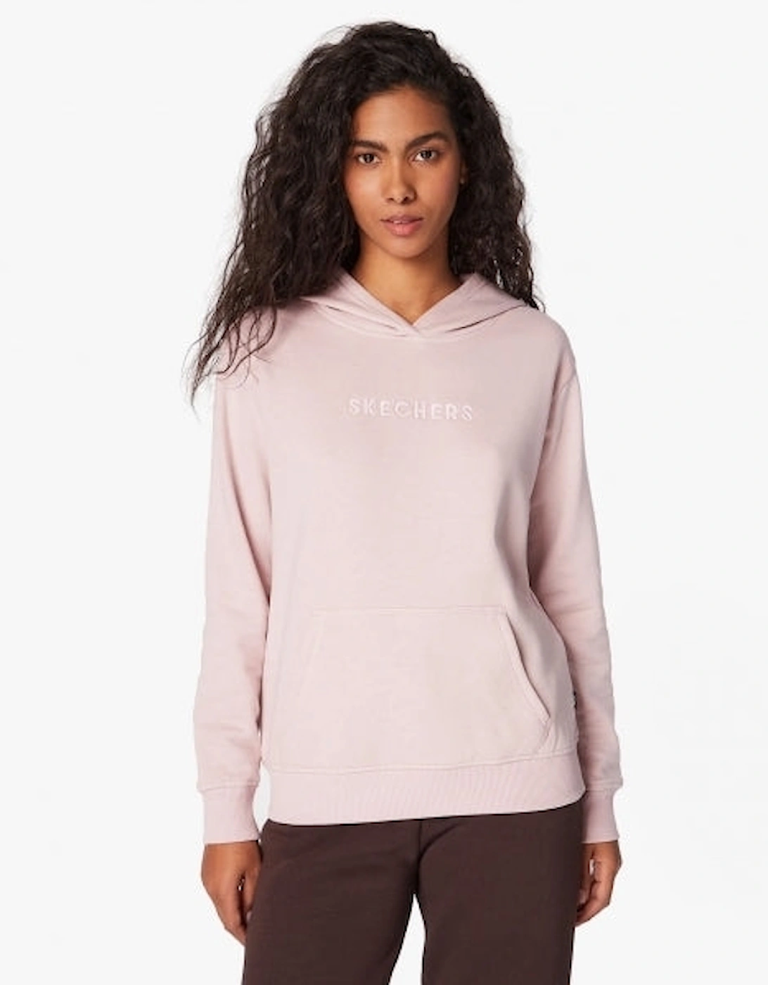 Women's Skechers WHD69/LPK SIGNATURE Womens Cotton Hoodie Pink - Size: 18/16