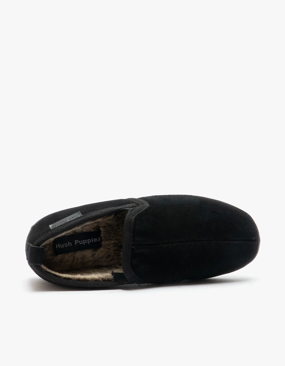 ARNOLD Mens Suede Full Slippers Black