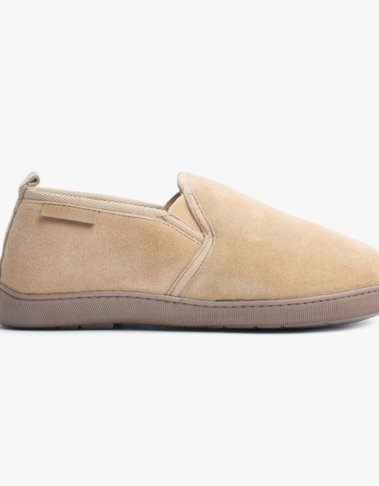 ARNOLD Mens Suede Full Slippers Tan