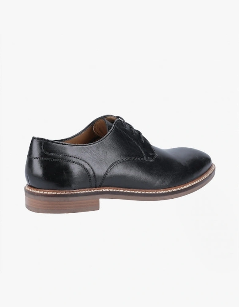 BRAYDEN Mens Leather Derby Shoes Black