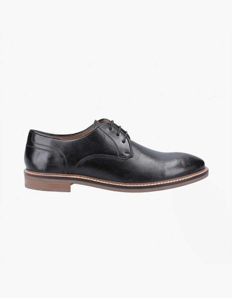 BRAYDEN Mens Leather Derby Shoes Black