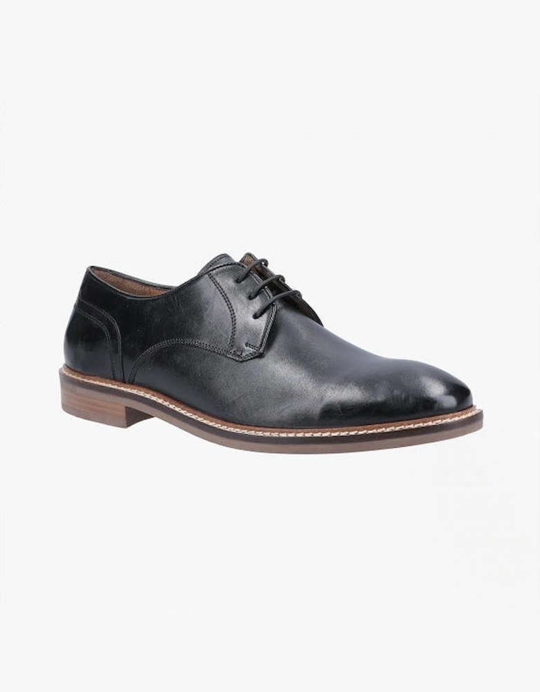 BRAYDEN Mens Leather Derby Shoes Black