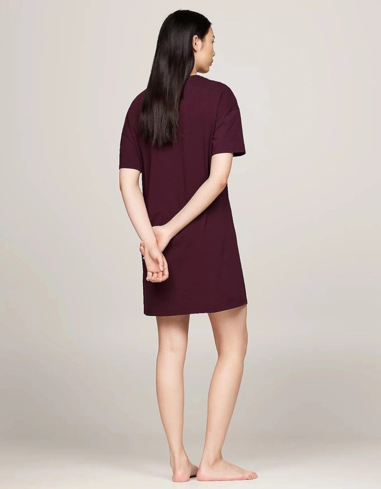 HERITAGE HOLIDAY Womens T-Shirt Dress Deep Burgundy