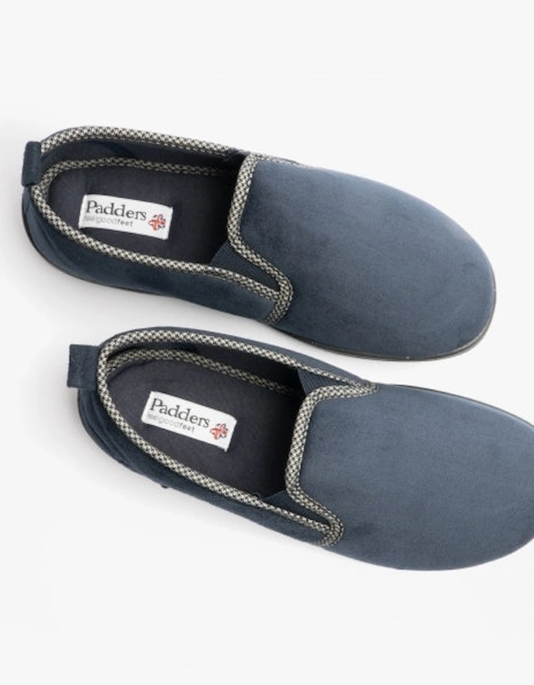 LEWIS Mens (G Fit) Full Slippers Navy