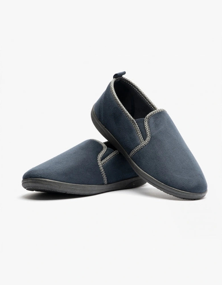 LEWIS Mens (G Fit) Full Slippers Navy