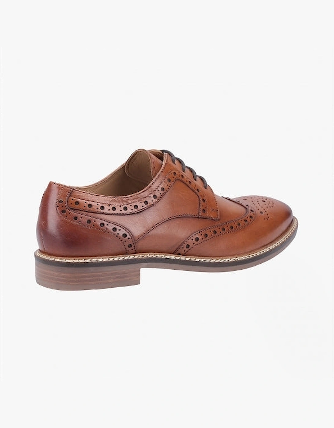 BRYSON Mens Leather Oxford Shoes Brown