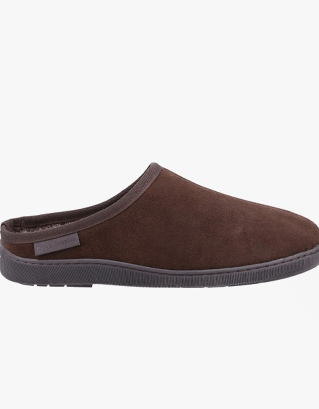 ASHTON Mens Suede Leather Mule Slippers Brown, 5 of 4