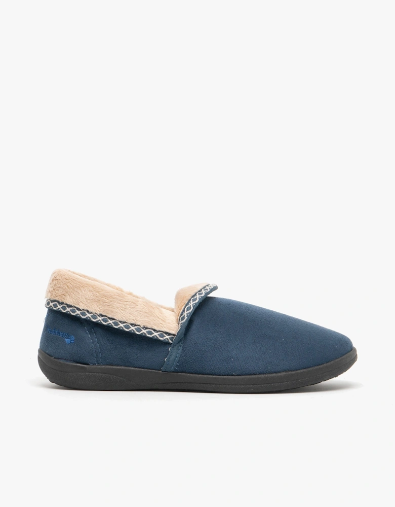 MELLOW Womens (EE Fit) Full Slippers Denim Blue