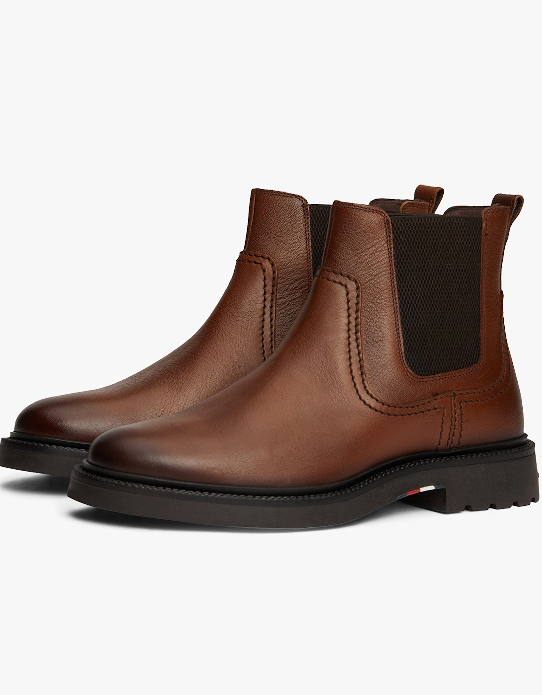 HILFIGER COMFORT Mens Chelsea Boots Winter Cognac