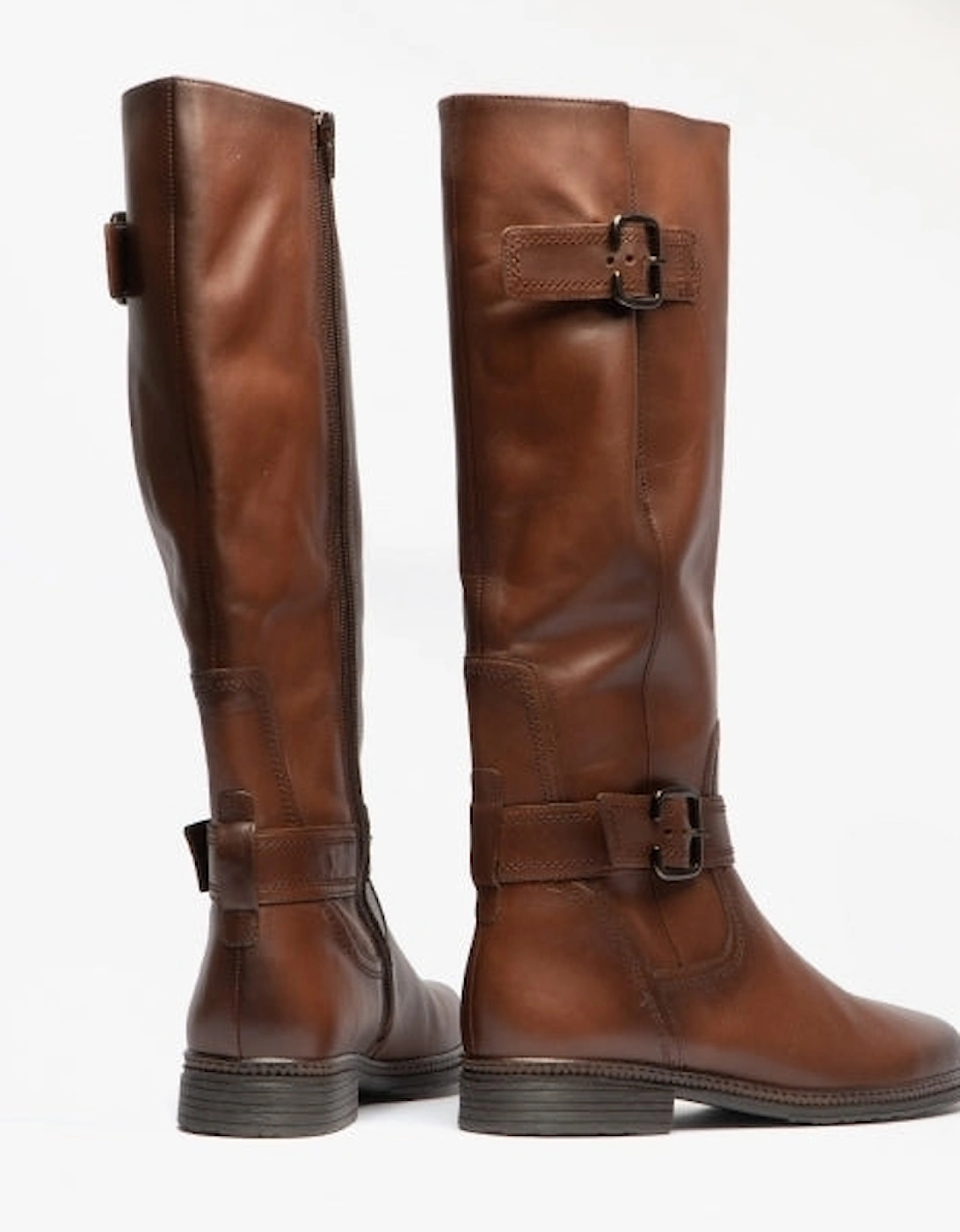 NEVADA Womens Leather Tall Boots Brown