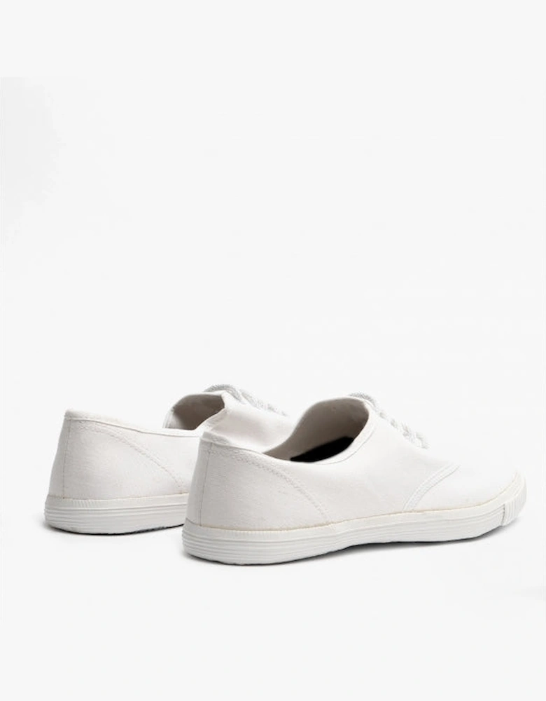 R6301SR Mens Canvas Lace Up Shoes White