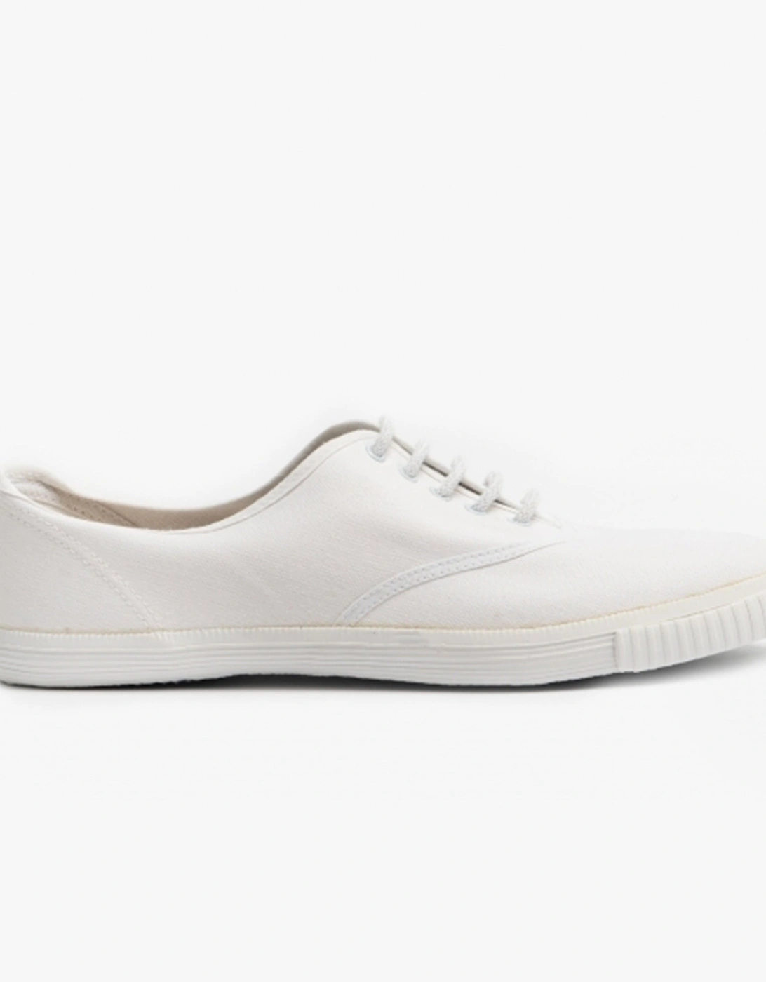 R6301SR Mens Canvas Lace Up Shoes White, 6 of 5