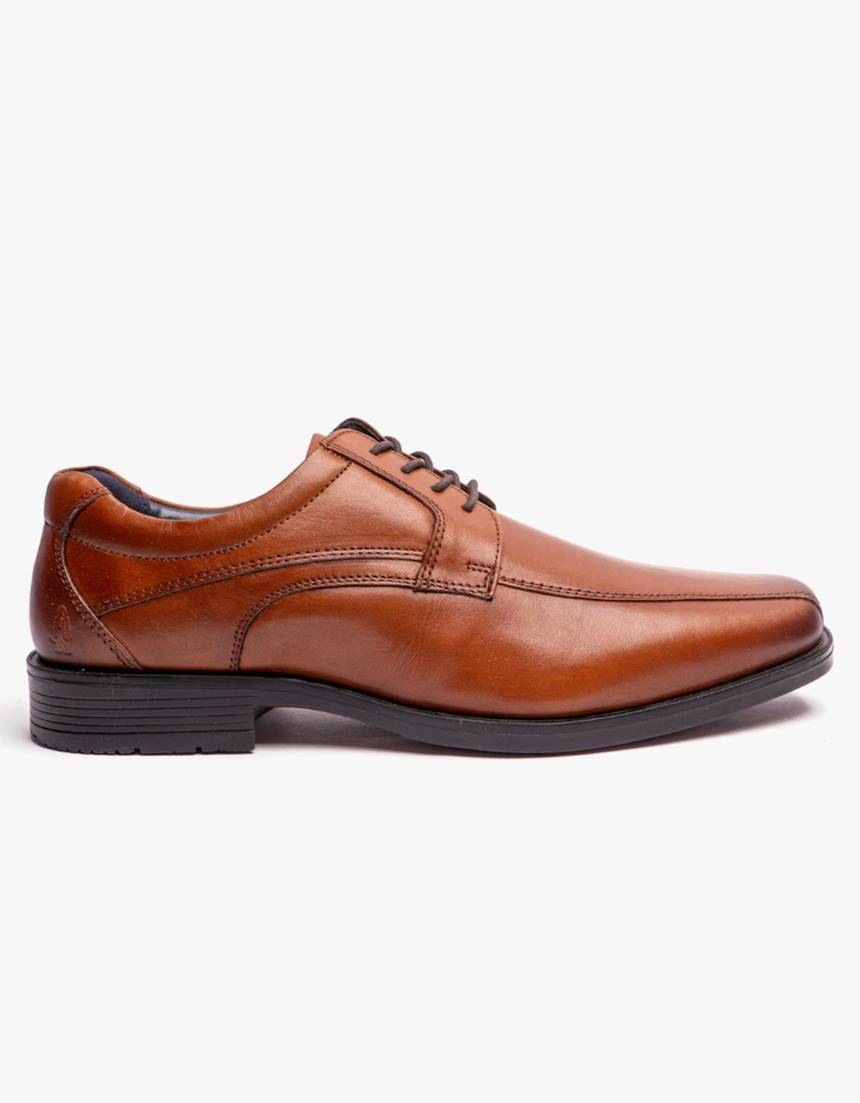 BRANDON Mens Leather Lace-Up Shoes Tan