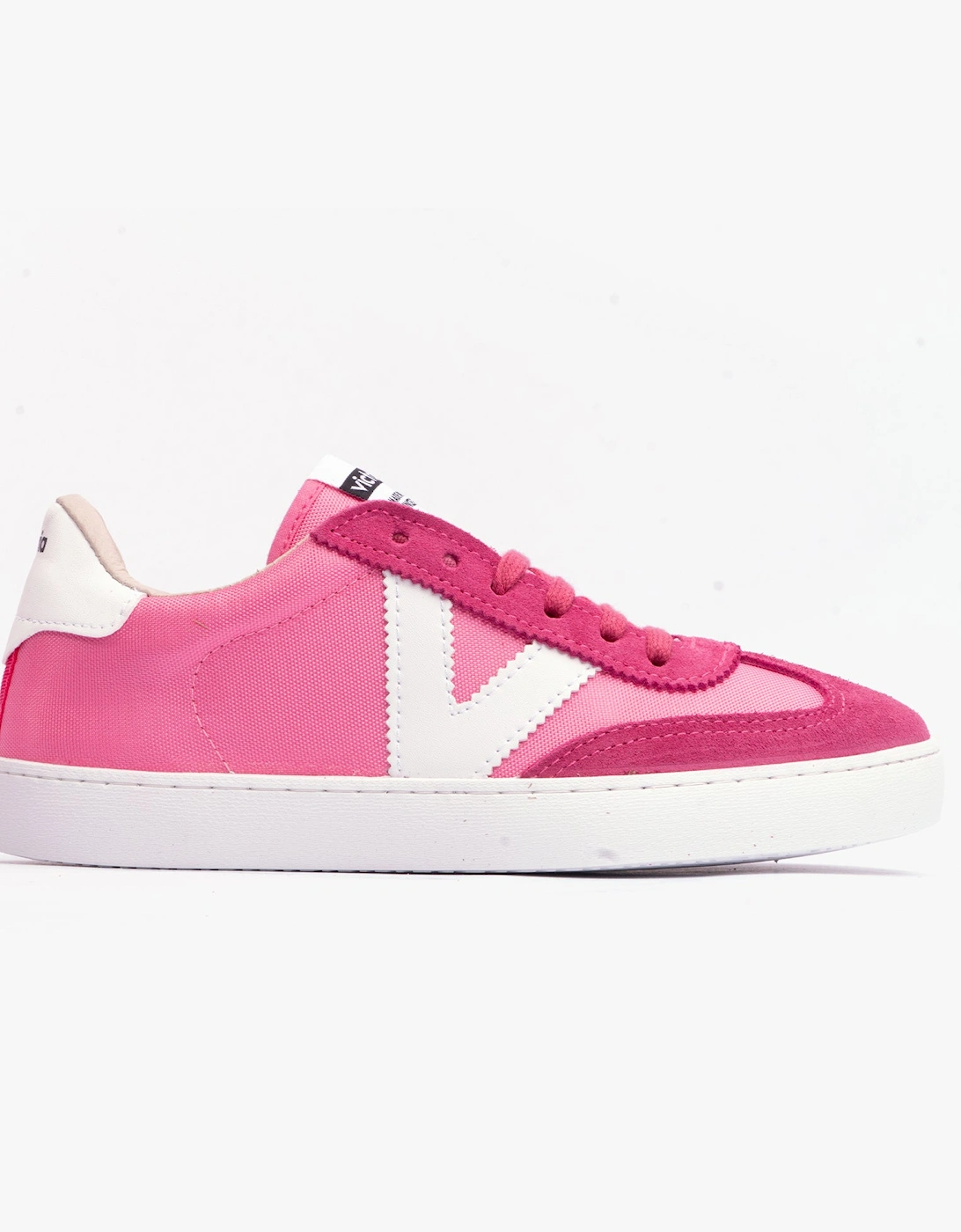 BERLIN SPLIT LEATHER & NYLON Womens Trainers Fucsia, 7 of 6