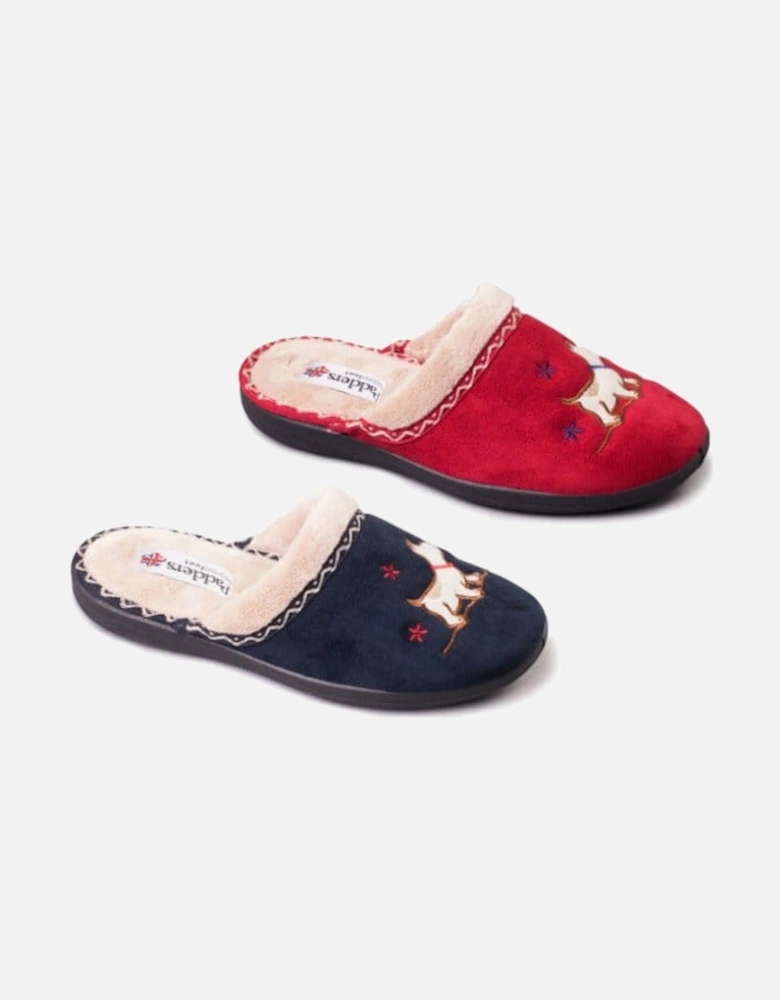 SCOTTY Womens (EE Fit) Mule Slippers Navy