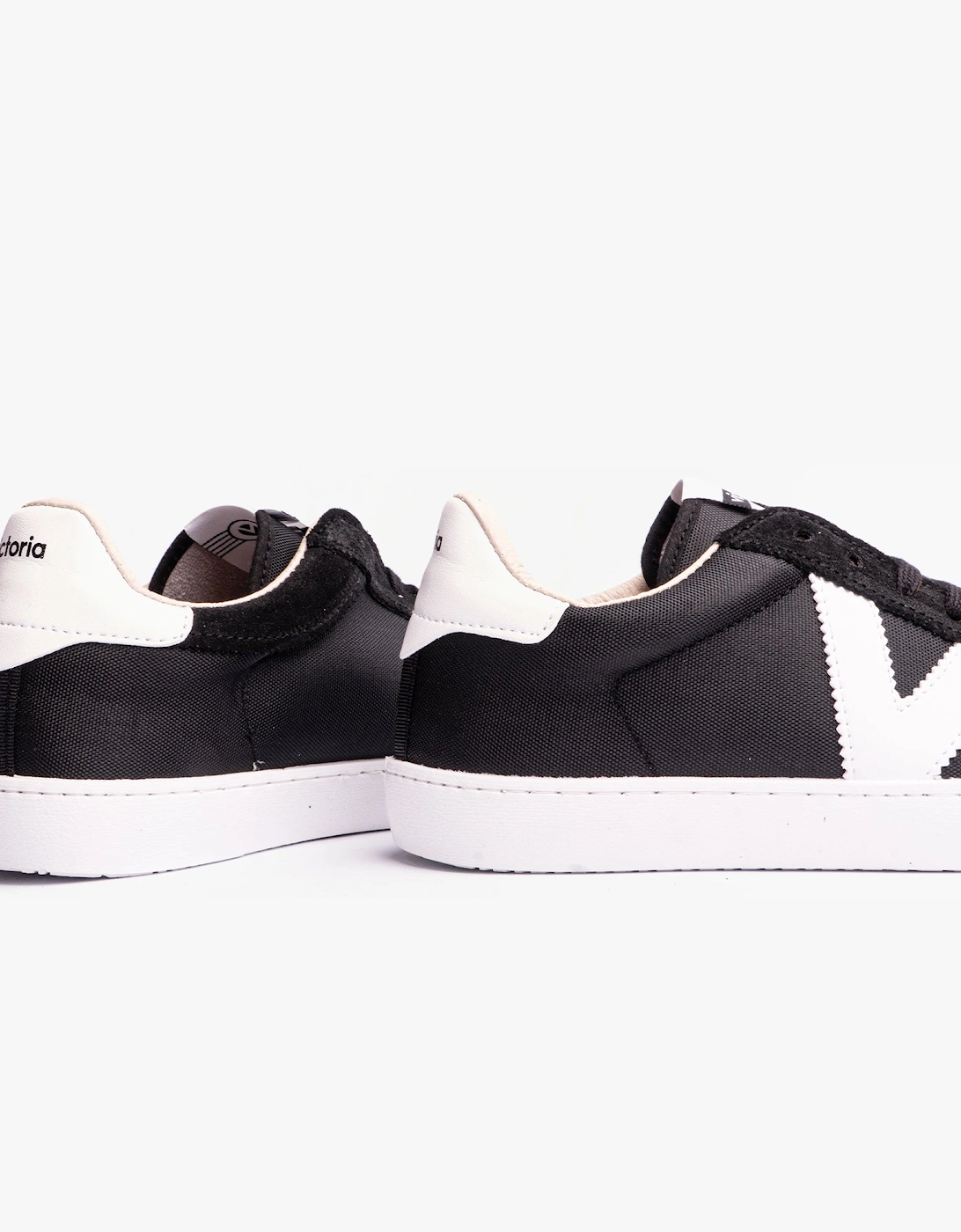 BERLIN SPLIT LEATHER & NYLON Womens Trainers Negro