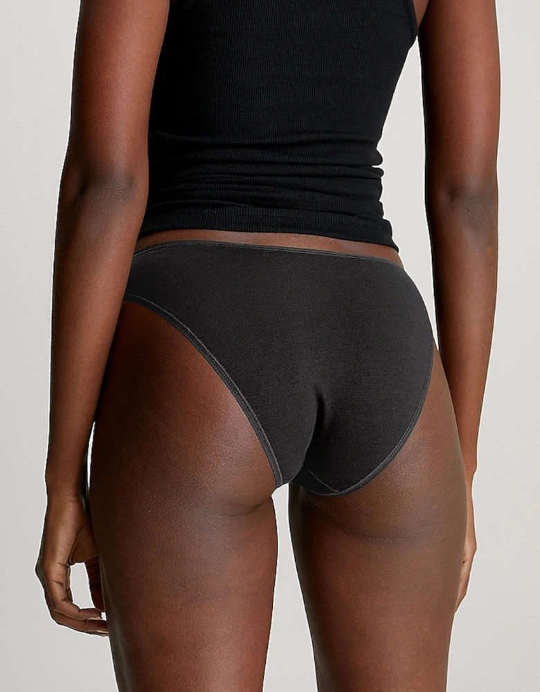 IDEAL COTTON 3 Pack Womens Bikini Briefs Black