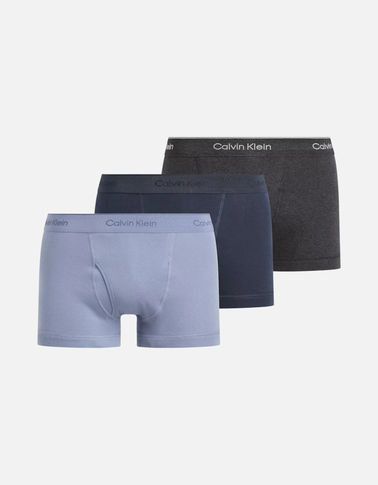 COTTON CLASSICS Mens 3 Pack Trunks Multicoloured