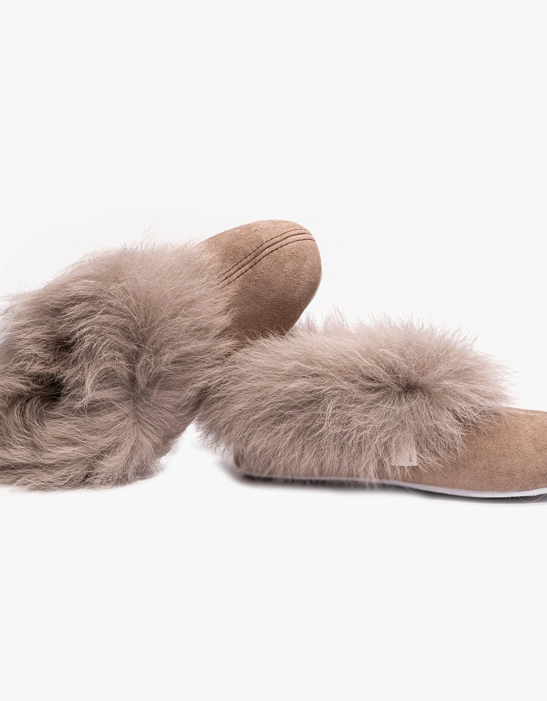 ANNELIE Womens Sheepskin Full Slippers Stone