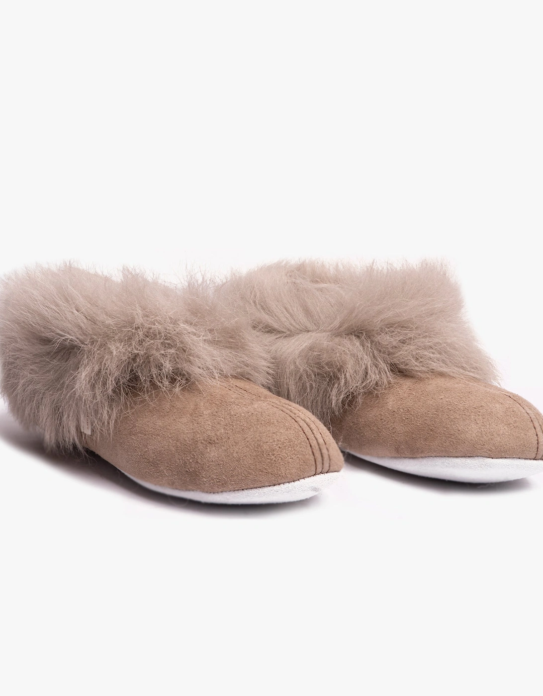 ANNELIE Womens Sheepskin Full Slippers Stone