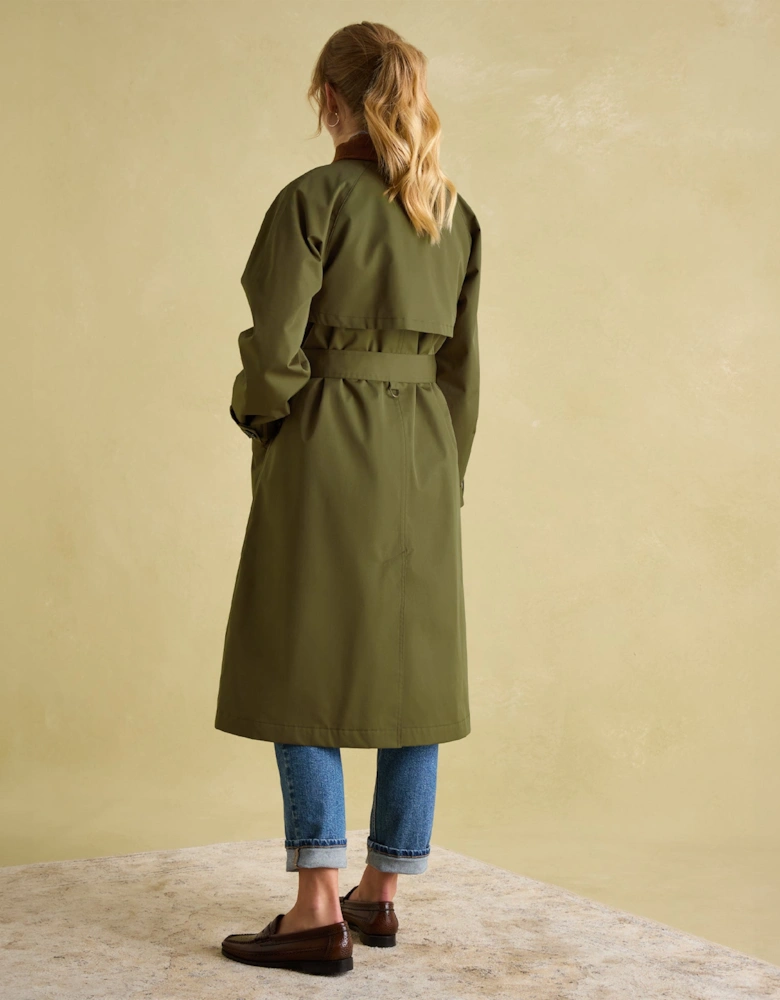 EPWELL Womens Belted Trench Coat Khaki