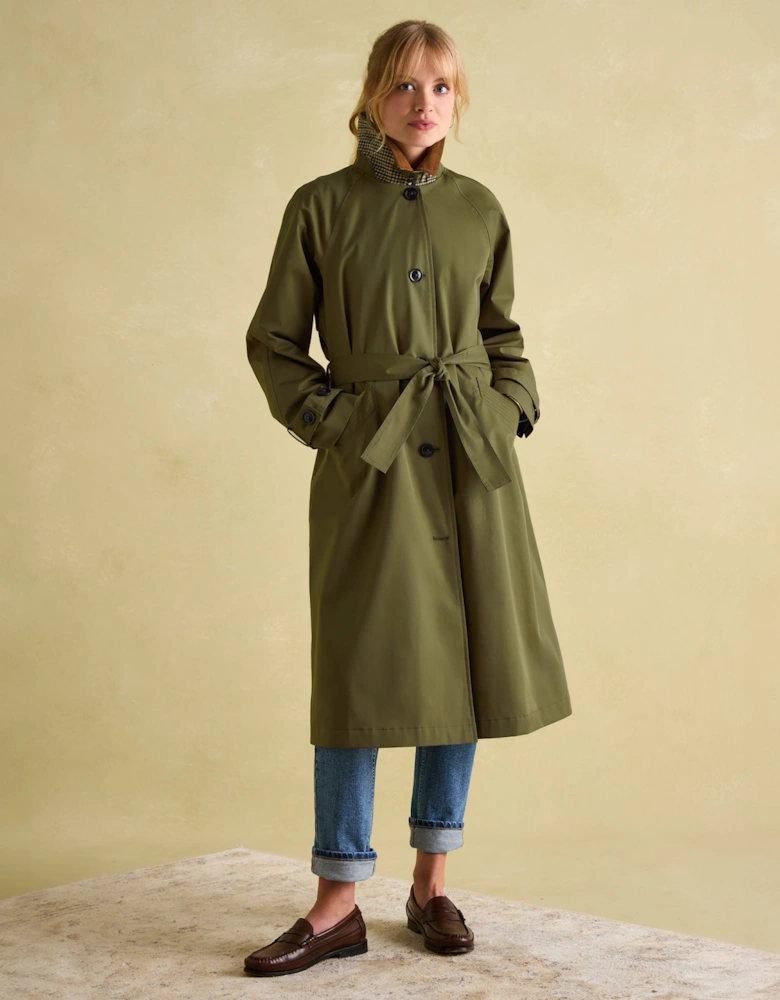 EPWELL Womens Belted Trench Coat Khaki