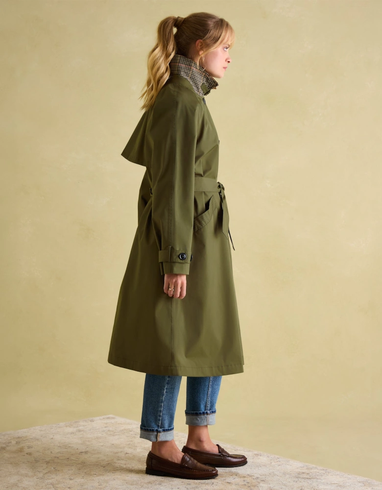 EPWELL Womens Belted Trench Coat Khaki