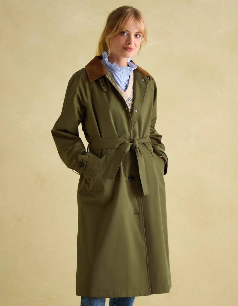 EPWELL Womens Belted Trench Coat Khaki