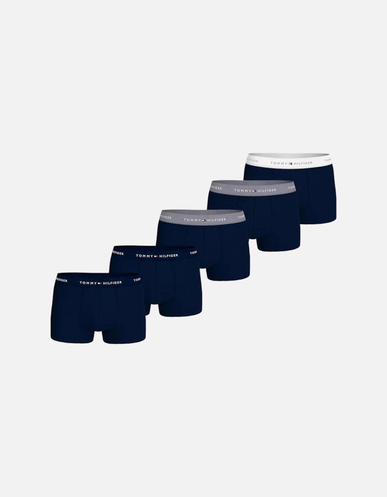 SIGNATURE BAND COTTON Mens 5 -Pack Trunks