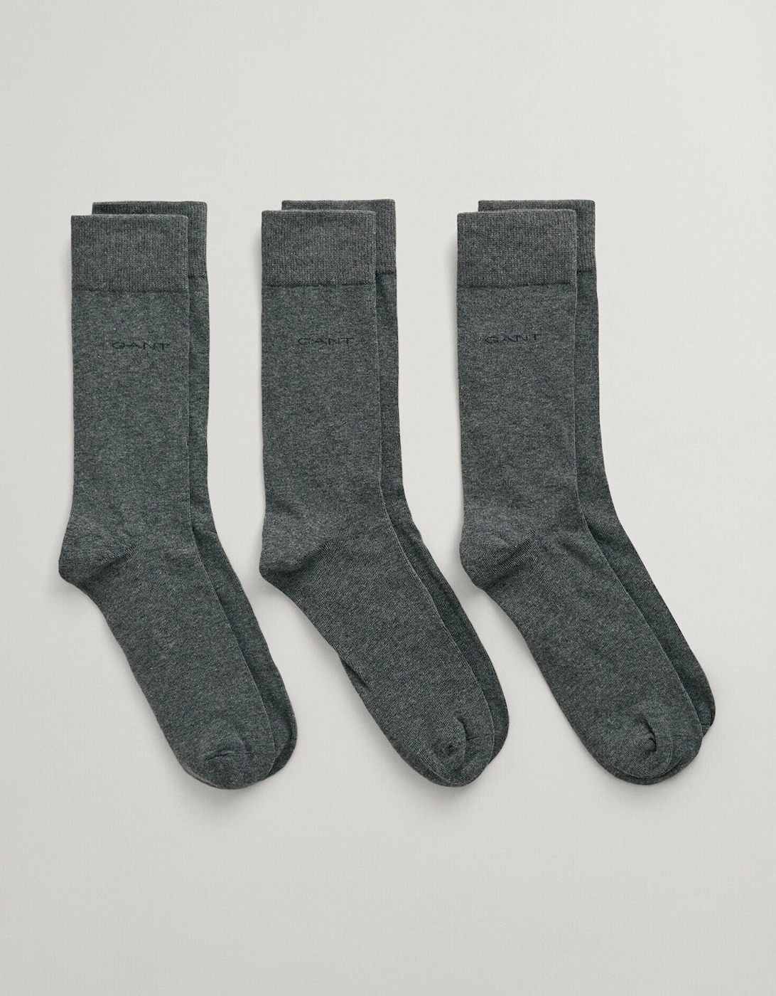 Gant Men's Grey 3 Pack Soft Cotton Socks Charcoal Melange - : 11/10.5/10/9/9.5 Size 43-45