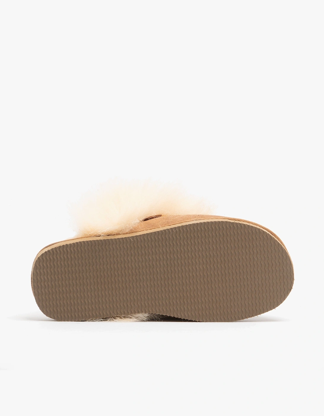 EVELINA Womens Sheepskin Mules Chestnut