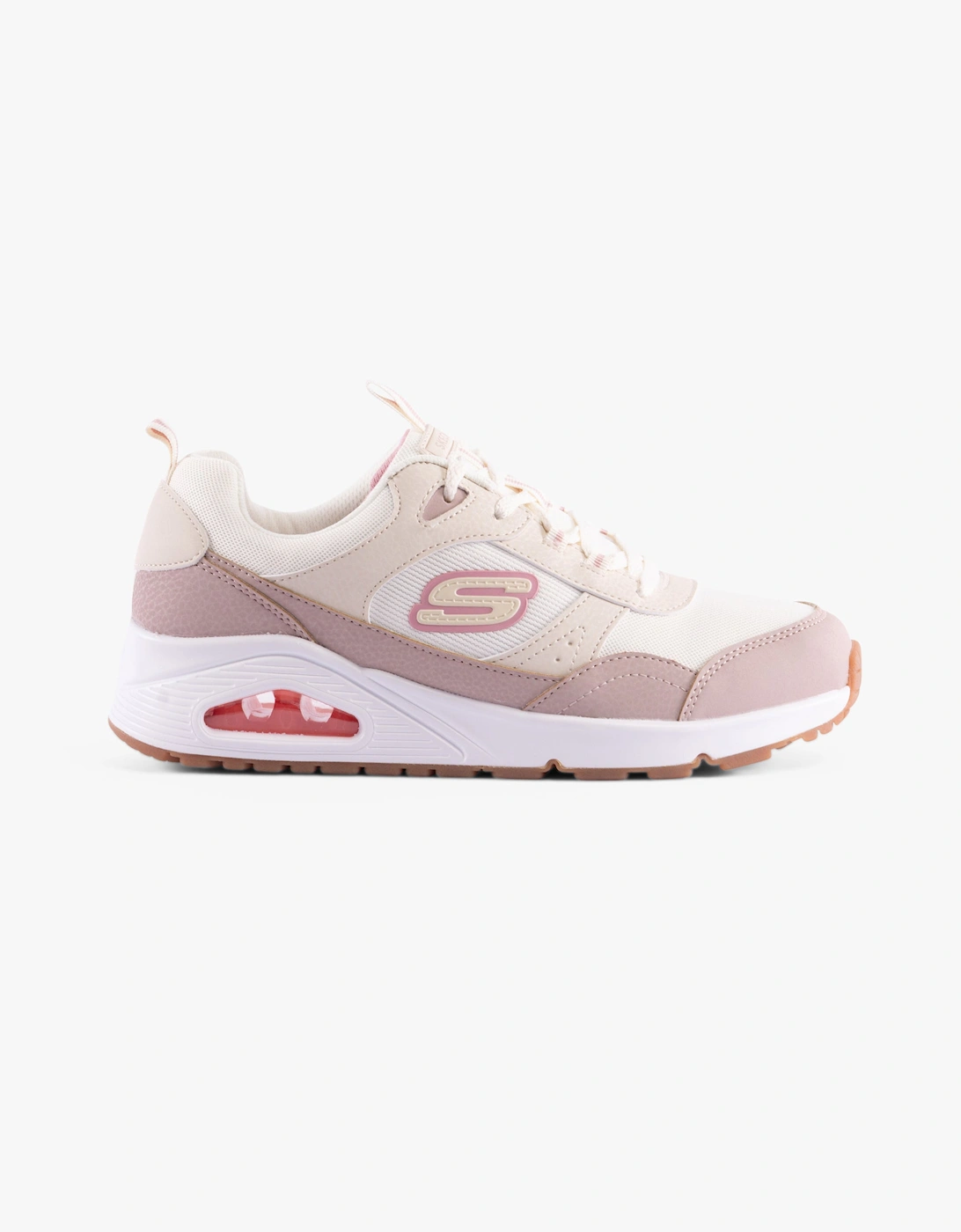 Skechers Girl's Skechers 310567L/NTTP UNO - MESH MODE Girls Trainers Natural/Taupe - Cream