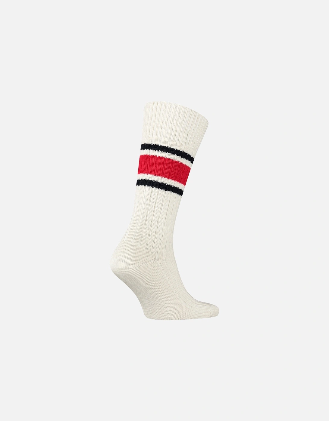 Ribbed Wool Mens Premium Trainer Socks White