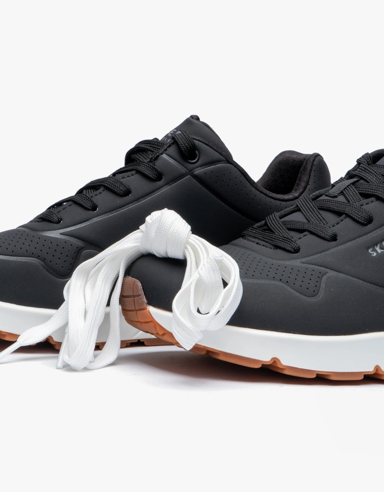 73690/BLK UNO Womens Lace-Up Trainers Black
