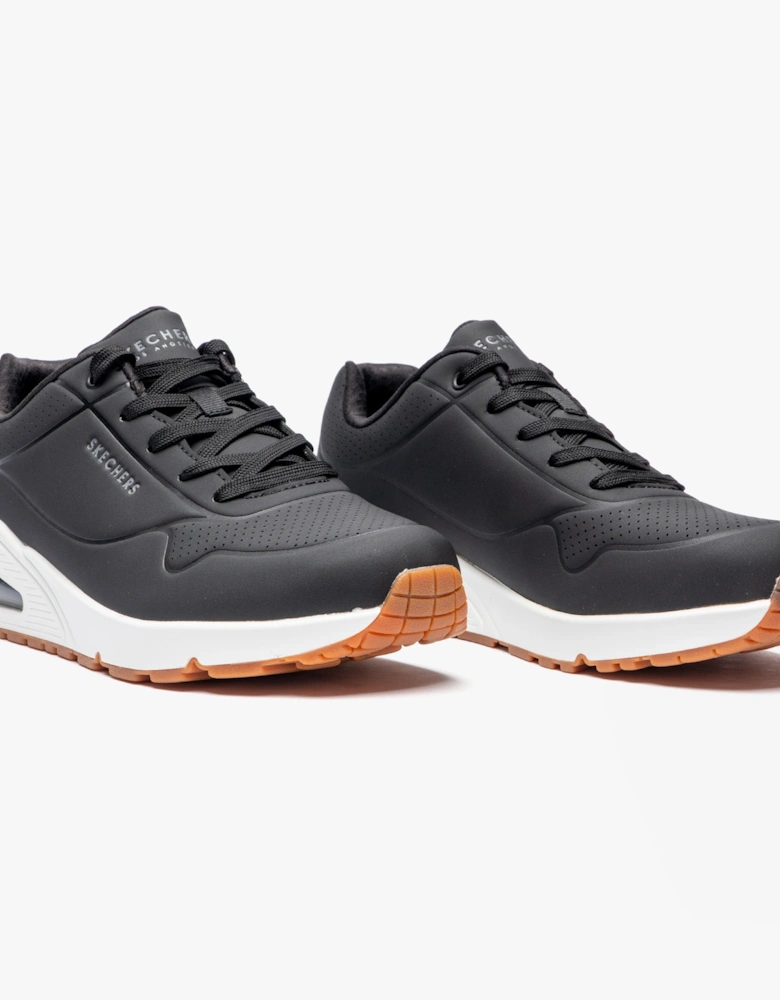 73690/BLK UNO Womens Lace-Up Trainers Black