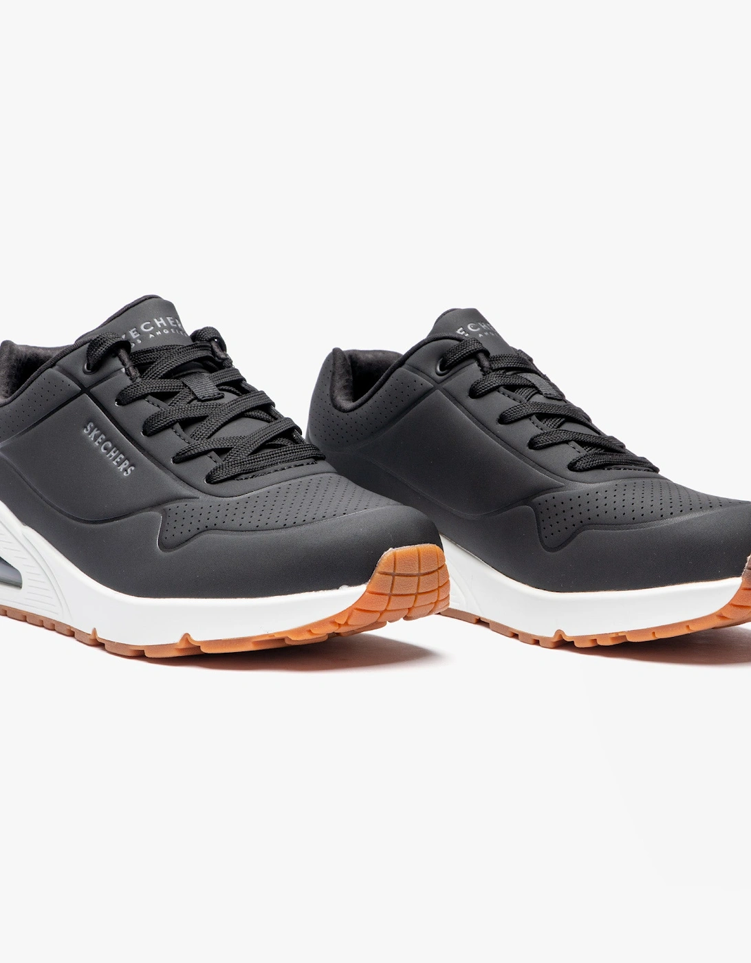 73690/BLK UNO Womens Lace-Up Trainers Black