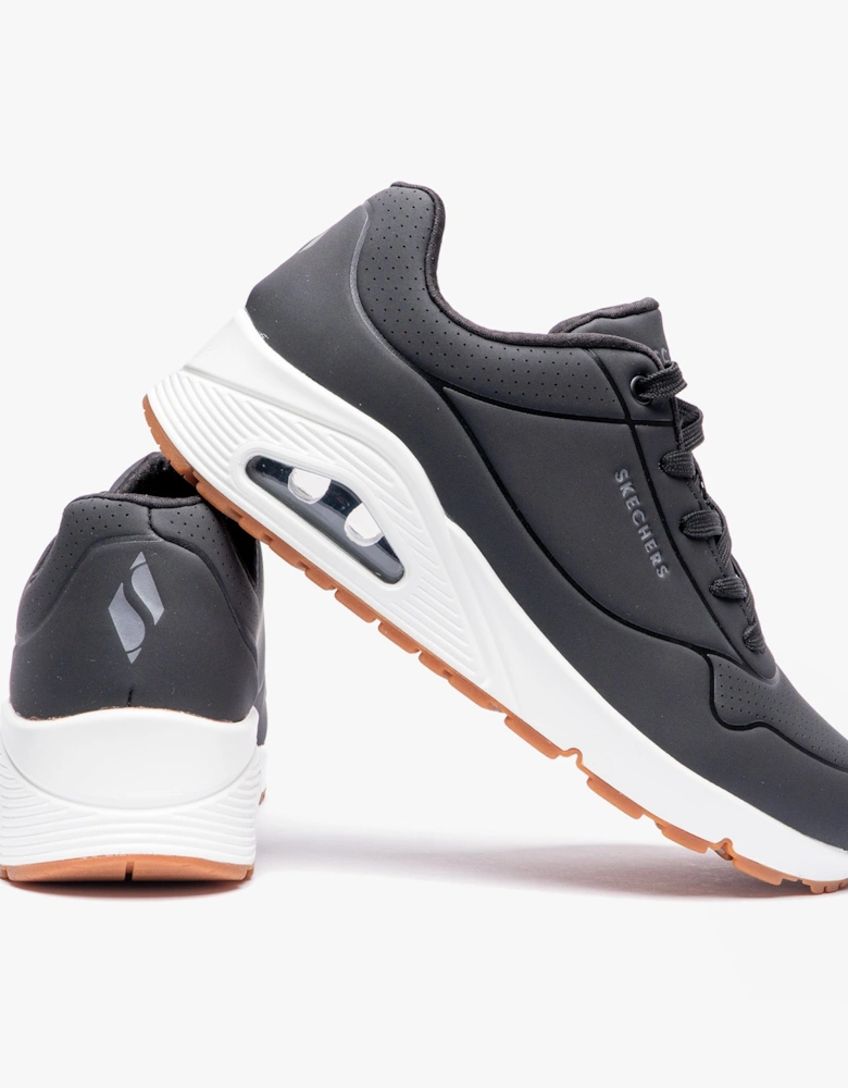 73690/BLK UNO Womens Lace-Up Trainers Black