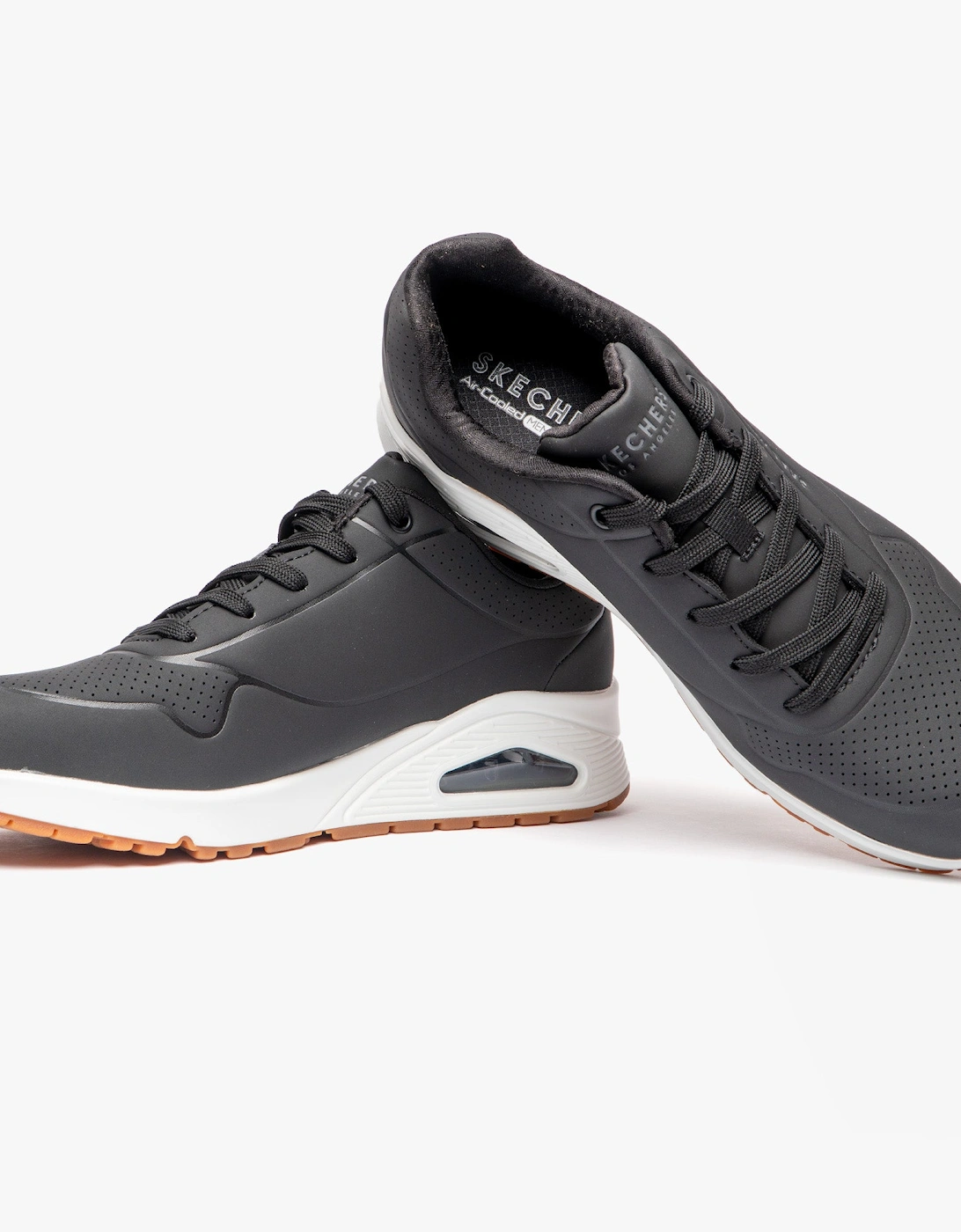 73690/BLK UNO Womens Lace-Up Trainers Black
