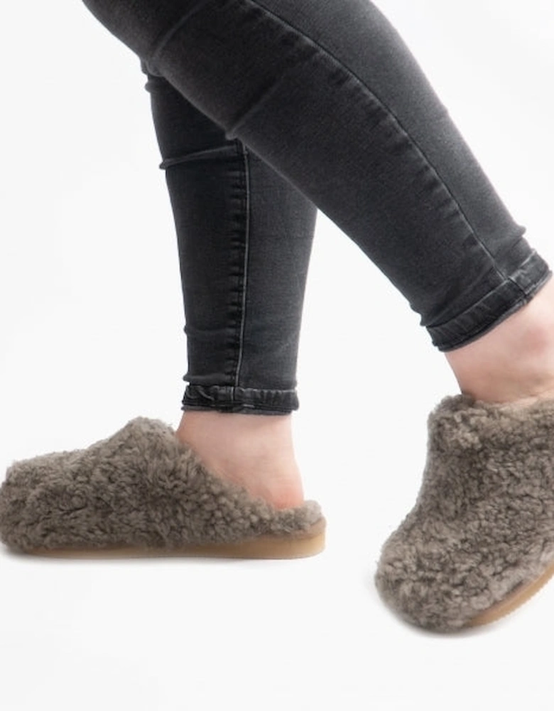 JENNY Womens Sheepskin Mules Stone