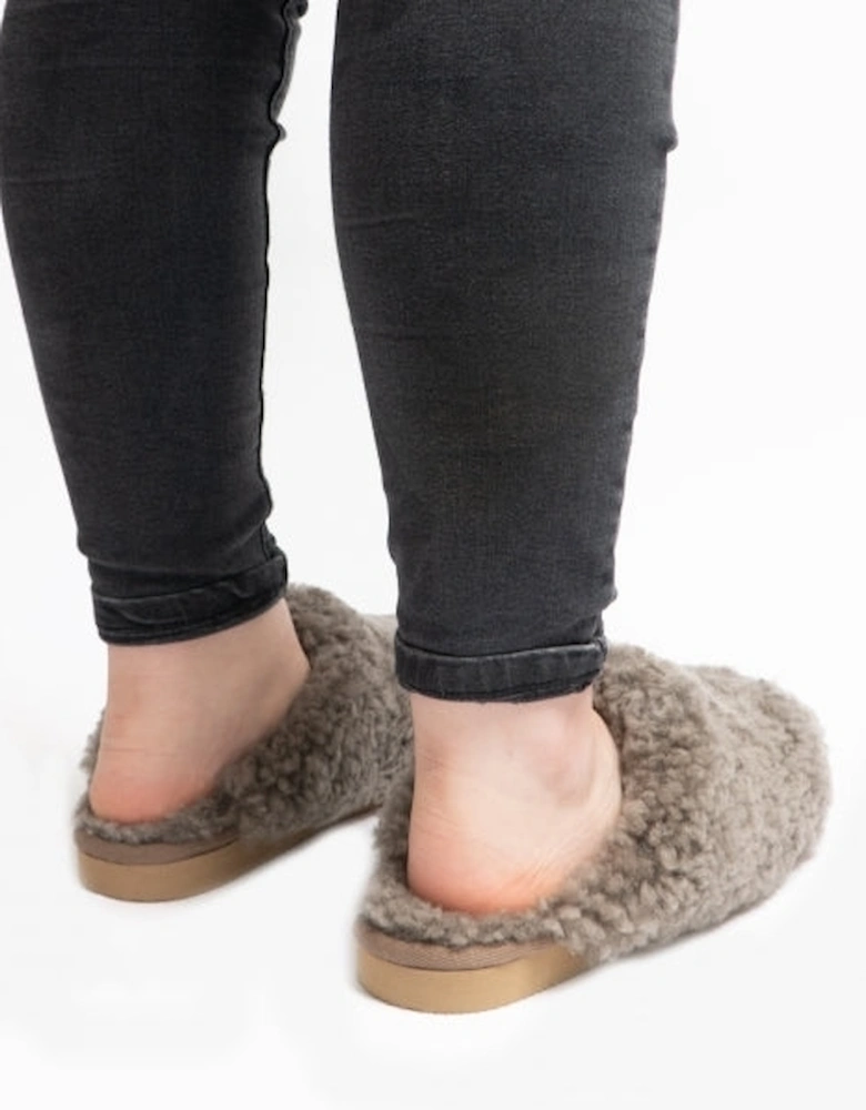 JENNY Womens Sheepskin Mules Stone