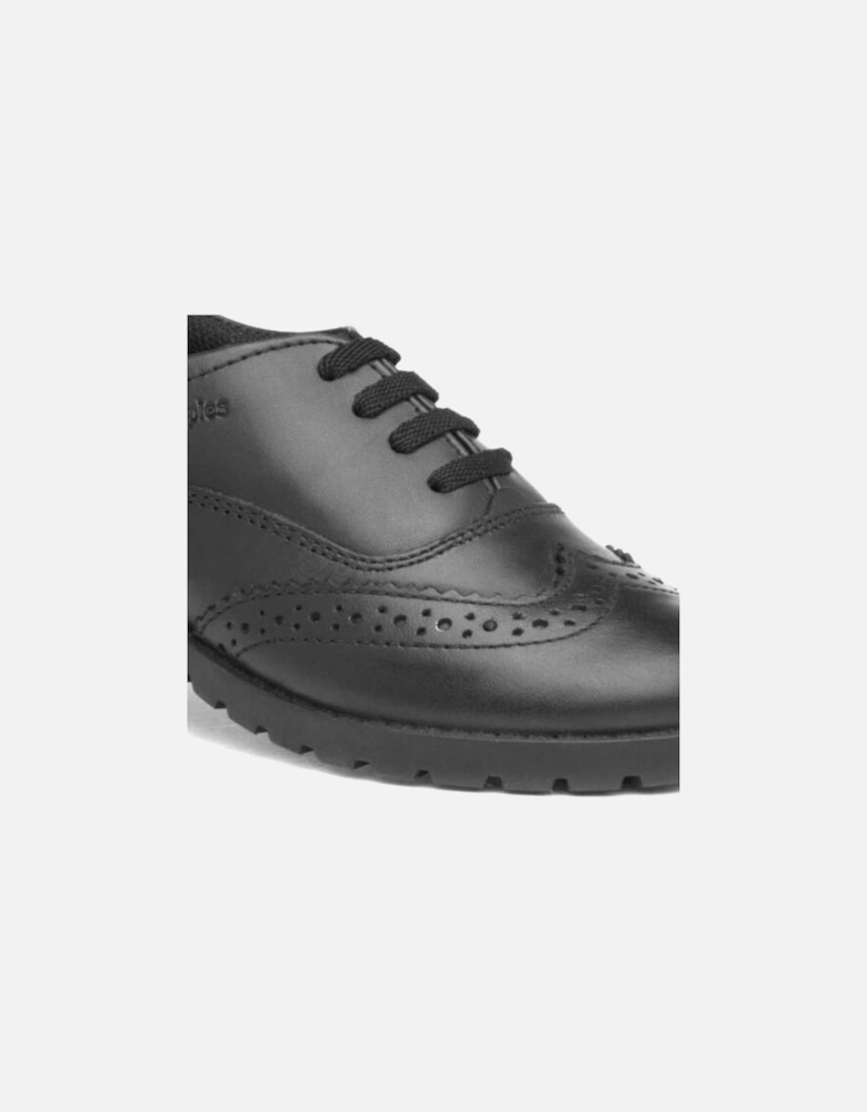 EADIE JUNIOR Girls Leather Oxford School Shoes