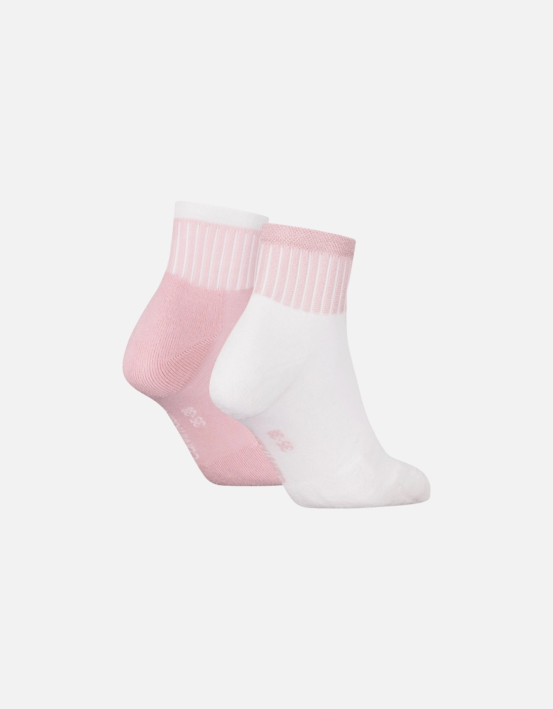 2 Pack Trainer Womens Ankle Socks Pink/White