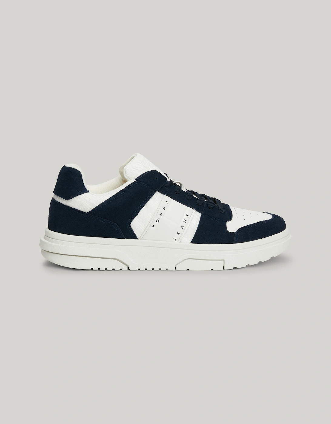 Tommy Hilfiger Men's White The Brooklyn Suede Trainers Dark Night Navy - : 7 Uk Size 7