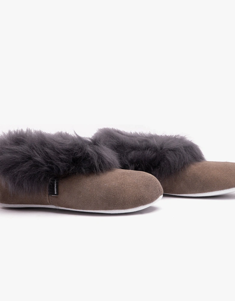 ANNELIE Womens Sheepskin Full Slippers Asphalt