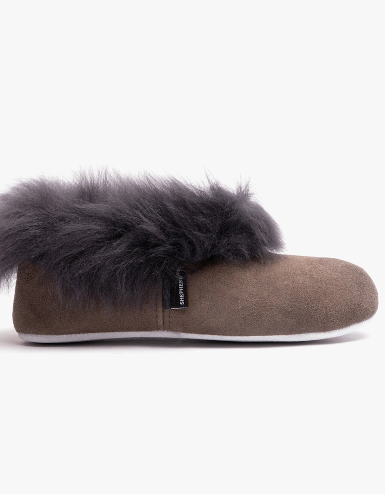 ANNELIE Womens Sheepskin Full Slippers Asphalt